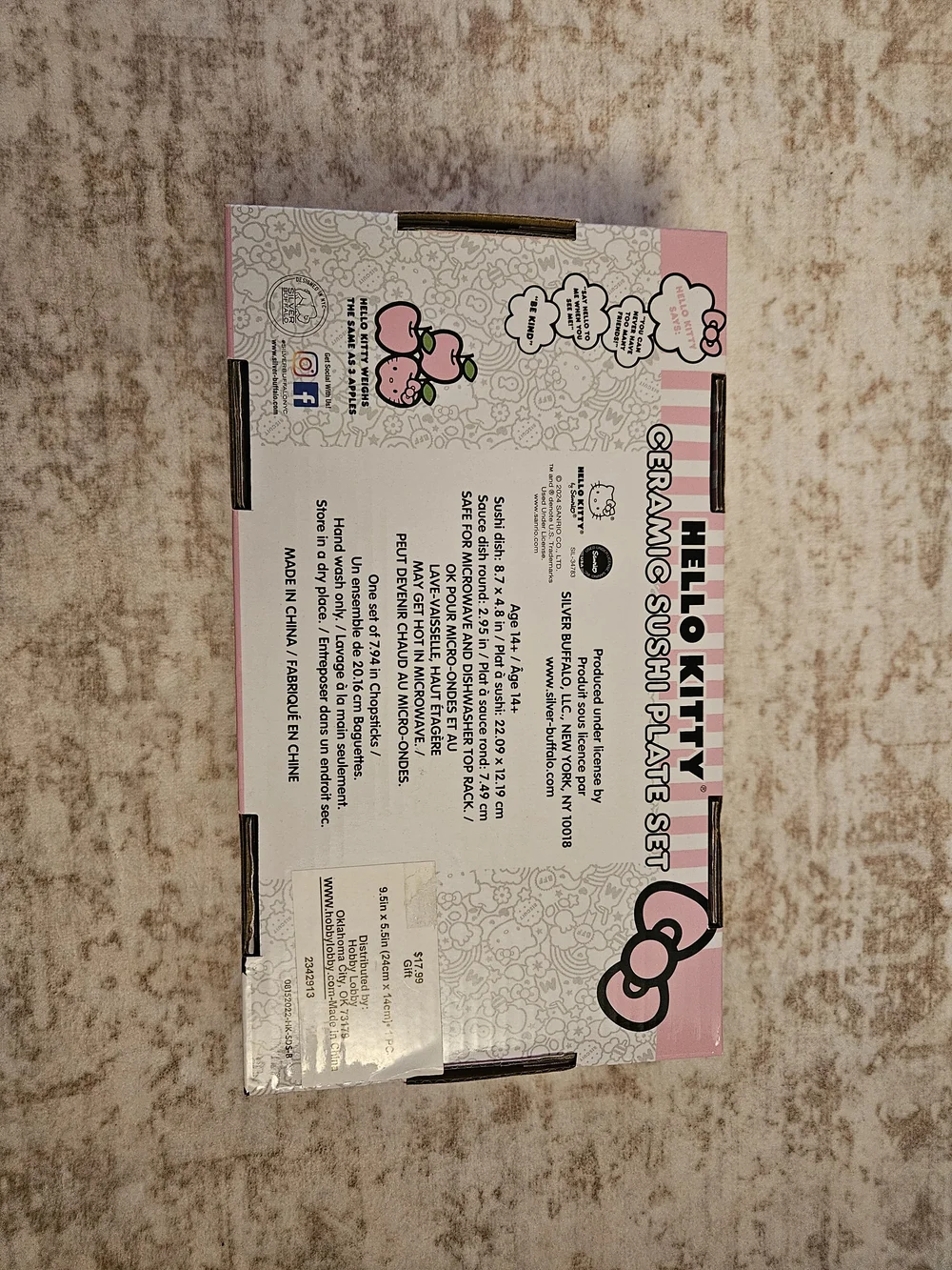 Hello Kitty Pink Ceramic Bowl and Chopsticks Set - Cute Home Party Tableware